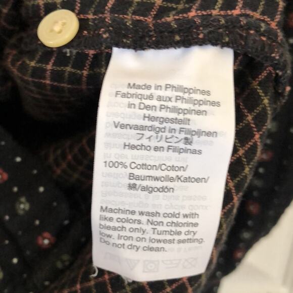 MADEWELL Black Mayfair Foulard oversized Ex-Boyfriend Shirt Floral Dot XXS Cozy - Picture 10 of 11